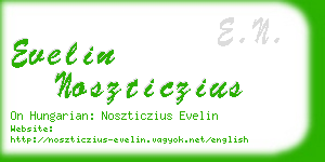 evelin noszticzius business card